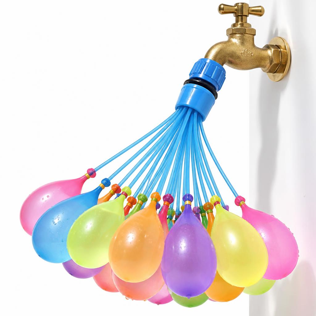 Ballons d'eau auto-nœud colorés en grappe